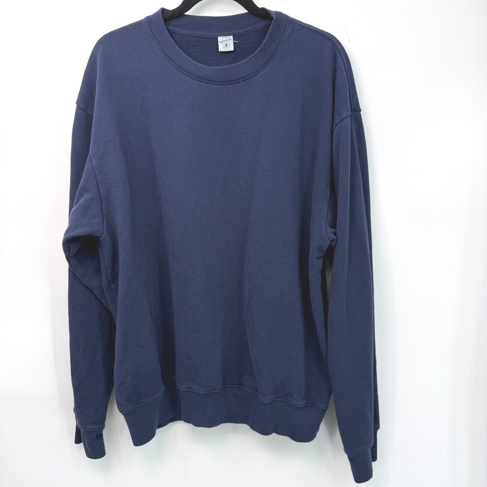 Sporty & Rich Sweatshirt Mens L Blue Cotton‎ Streetwear Minimalist Athleisure